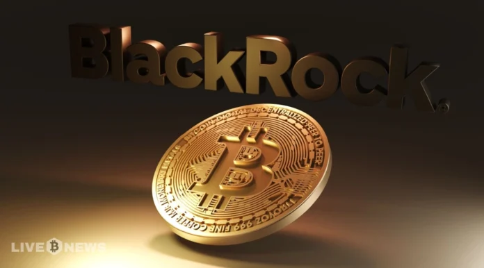 BlackRock logo alongside Bitcoin symbol representing an options-based Bitcoin income ETF strategy