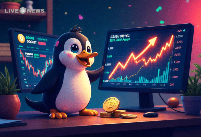 Solana-based Penguin memecoin surged over 500% after a viral White House X post, highlighting social media influence on micro-cap crypto markets.