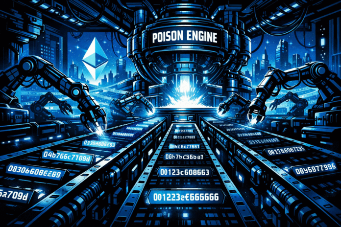 Growth of Ethereum address poisoning attacks targeting wallet transaction histories