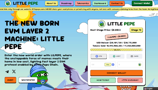 ETH-Meme Coin Little Pepe Continues Strong Presale Momentum With More Than $28 Million Raised