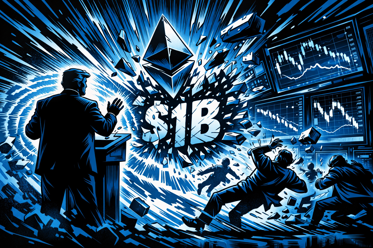 Ethereum Derivatives See $1B Sell Pressure Following Trump’s Iran Remarks
