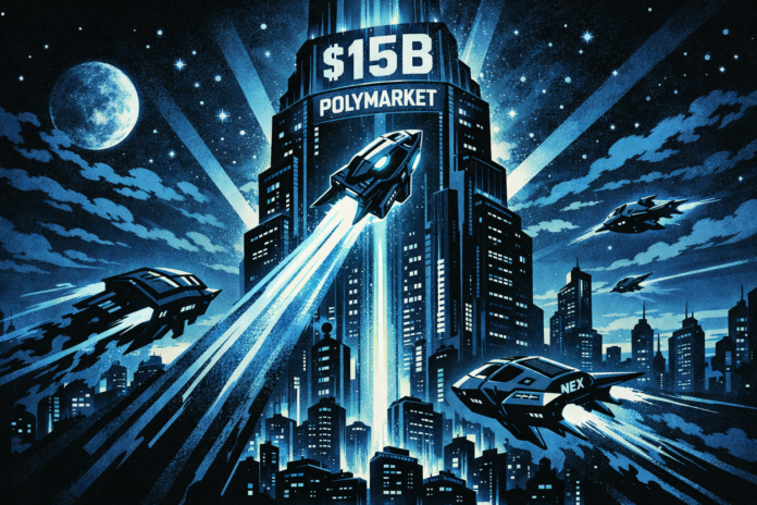 Polymarket pursues new funding round targeting a $15 billion valuation amid growing competition and regulatory scrutiny