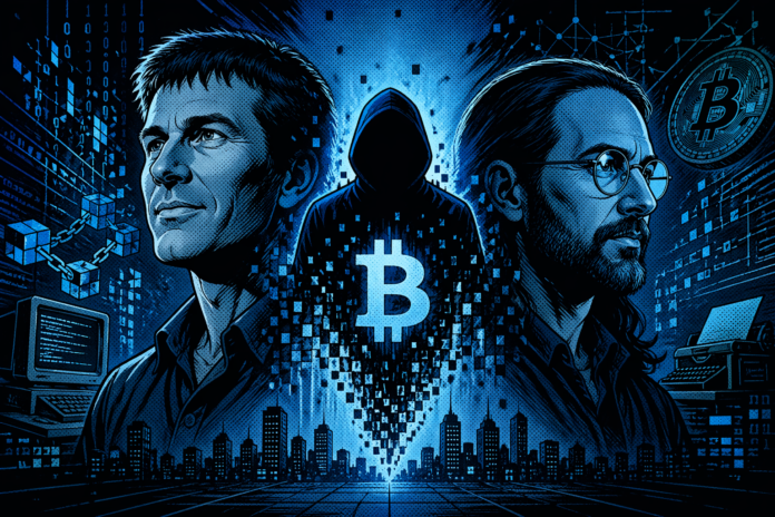 Analysis of a documentary examining Bitcoin’s origins and presenting a dual-creator theory for Satoshi Nakamoto’s identity